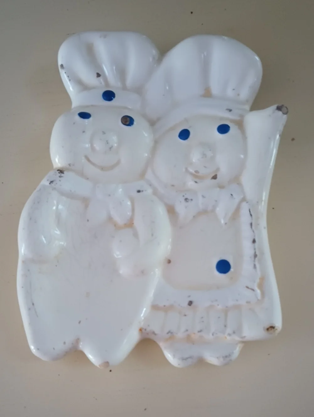 2/$20 Vintage White Pillsbury Dough Boy Couple Wall Accent